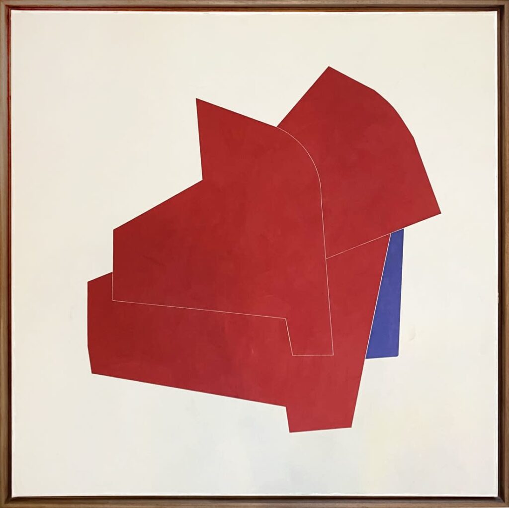 Forme rouge et bleue