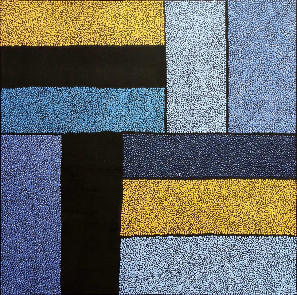 Kotel au carré (bleu et jaune)