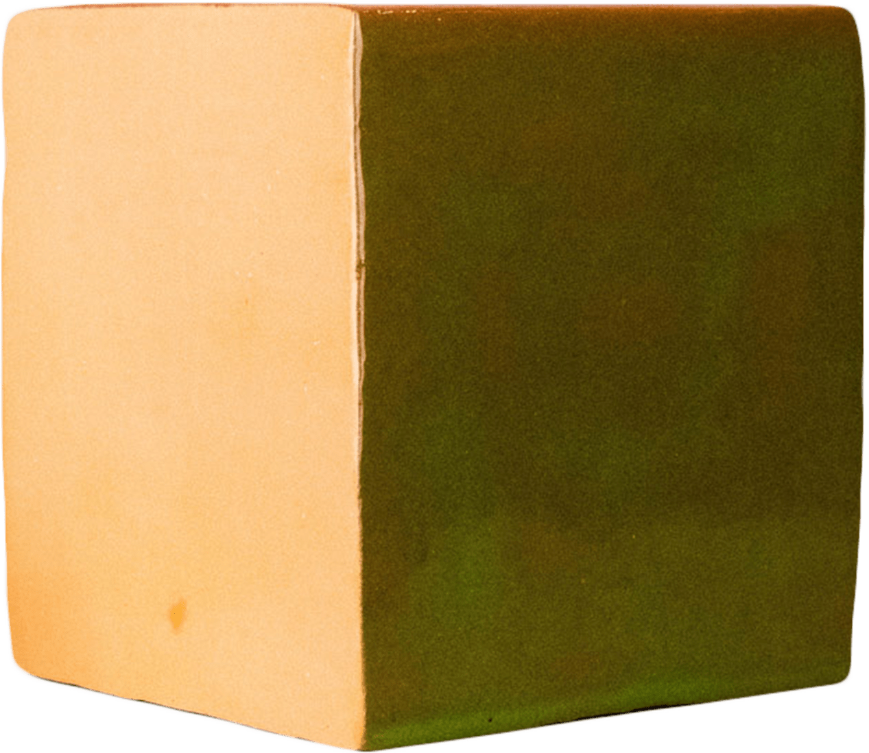 Image of Cube moyen (orange, beige, vert, pourpre, gris)