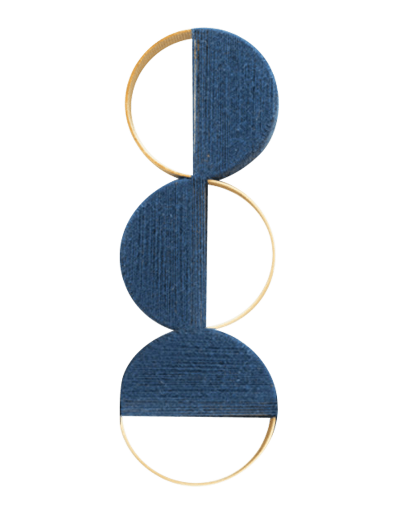 Loops Pattern III, petit modèle fixe (bleu)