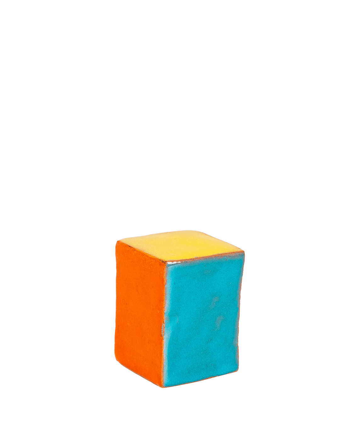 Image of Moyen bébé cube (orange, bleu, violet, jaune)