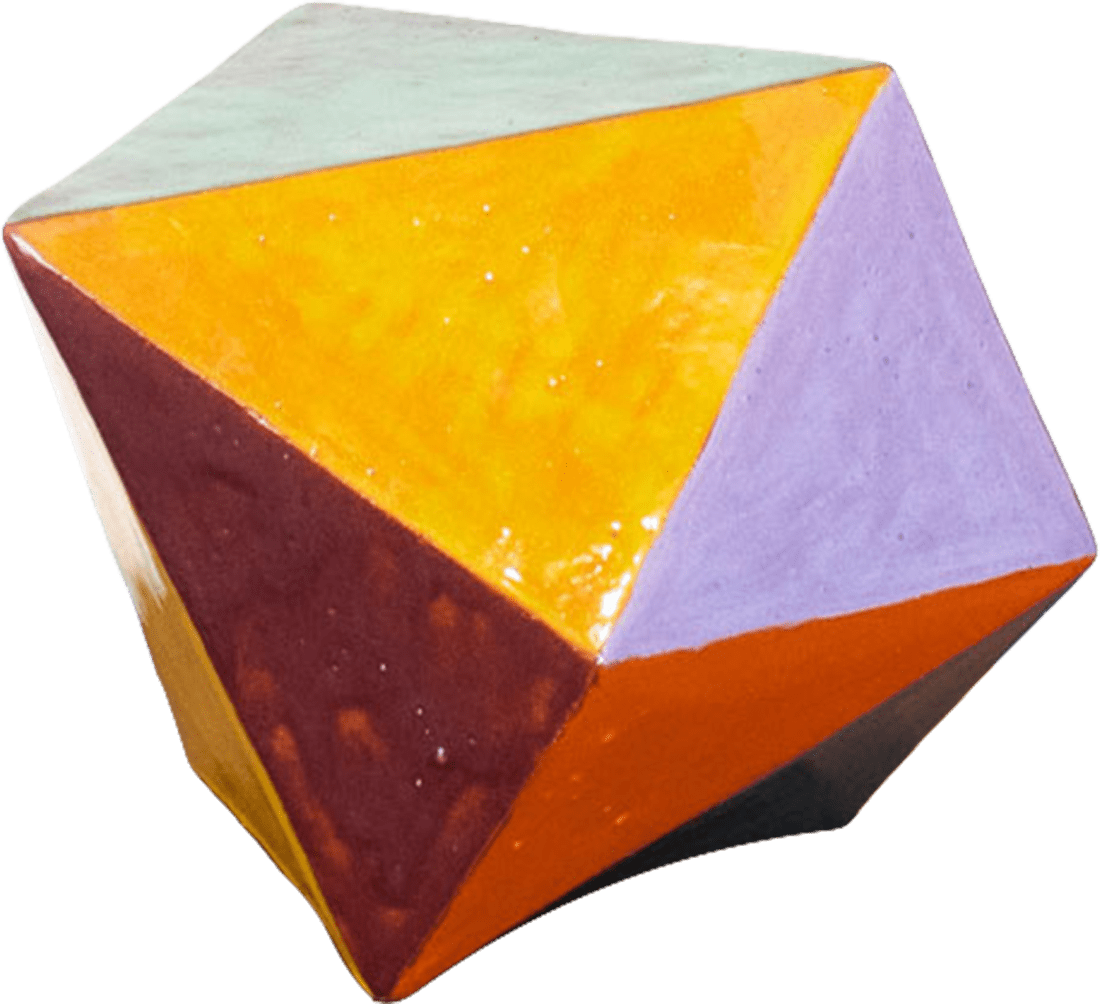 Image of Grand brisant noir, jaune, orange