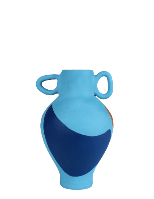 Vase moyen bleu image