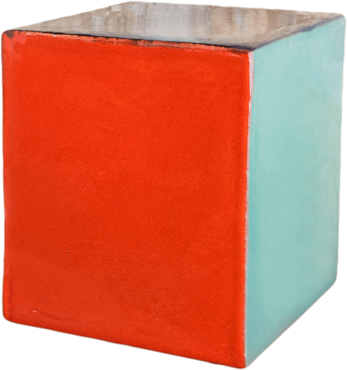 Grand cube (orange, bleu marine, bleu ciel, jaune, rouge) image