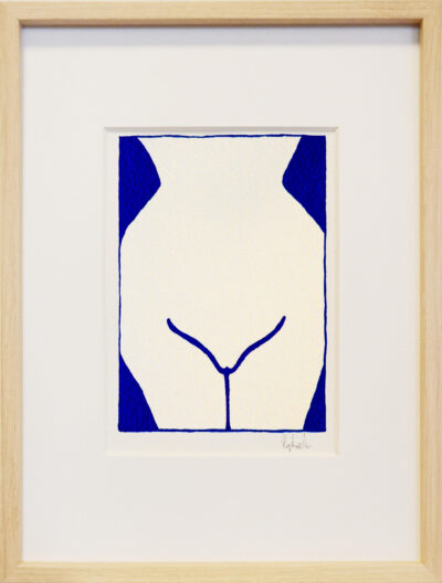 Je réserve l’œuvre de Raphaële Anfré - Négatif d'un élément au féminin II (bleu)