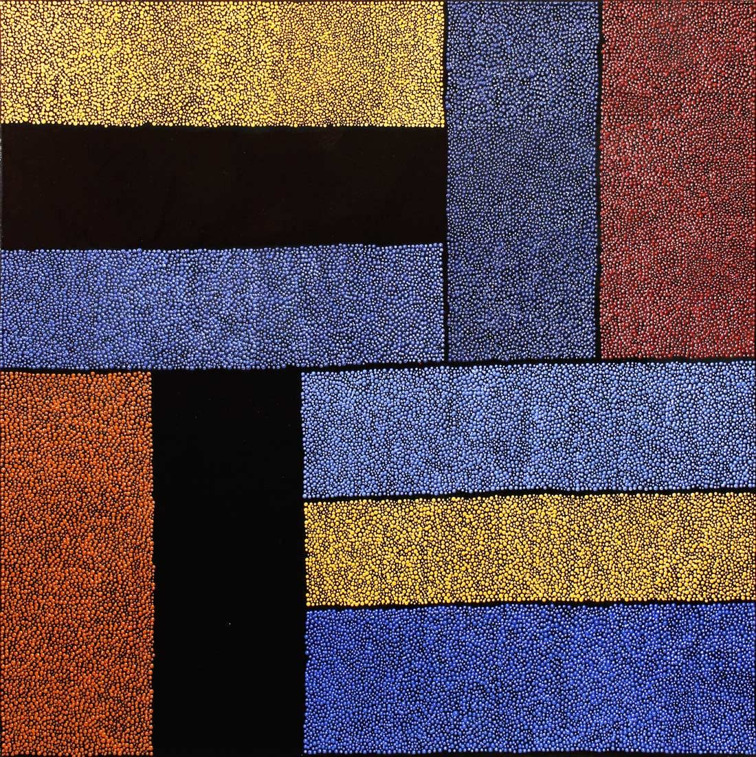 Image of Kotel au carré (jaune, bleu, rouge et orange enlacés)