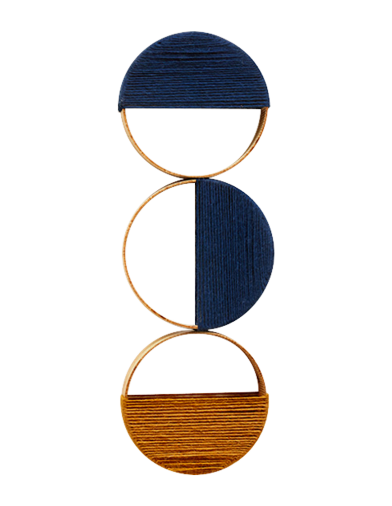 Loops Pattern III, grand modèle fixe (bleu, ourika)