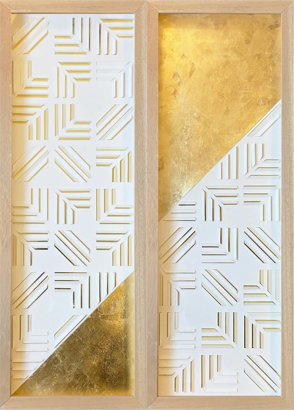 Image of White & Gold Leaf