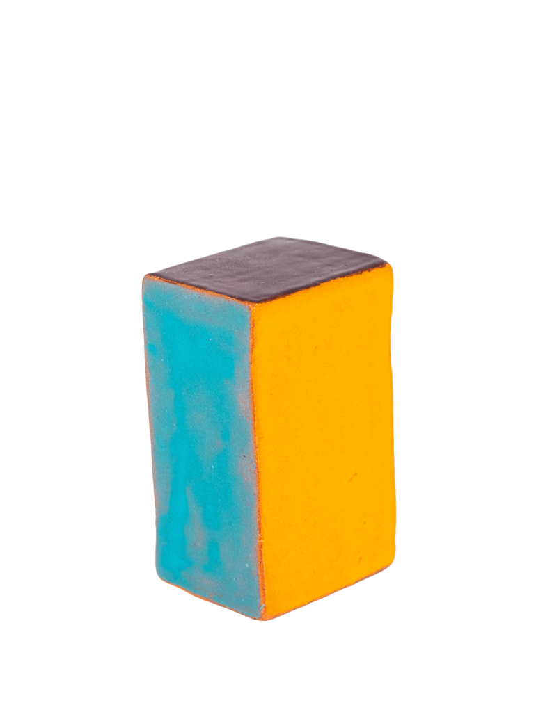 Grand bébé cube (violet, jaune, orange, bleu)