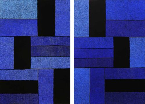 Diptyque bleu et noir image