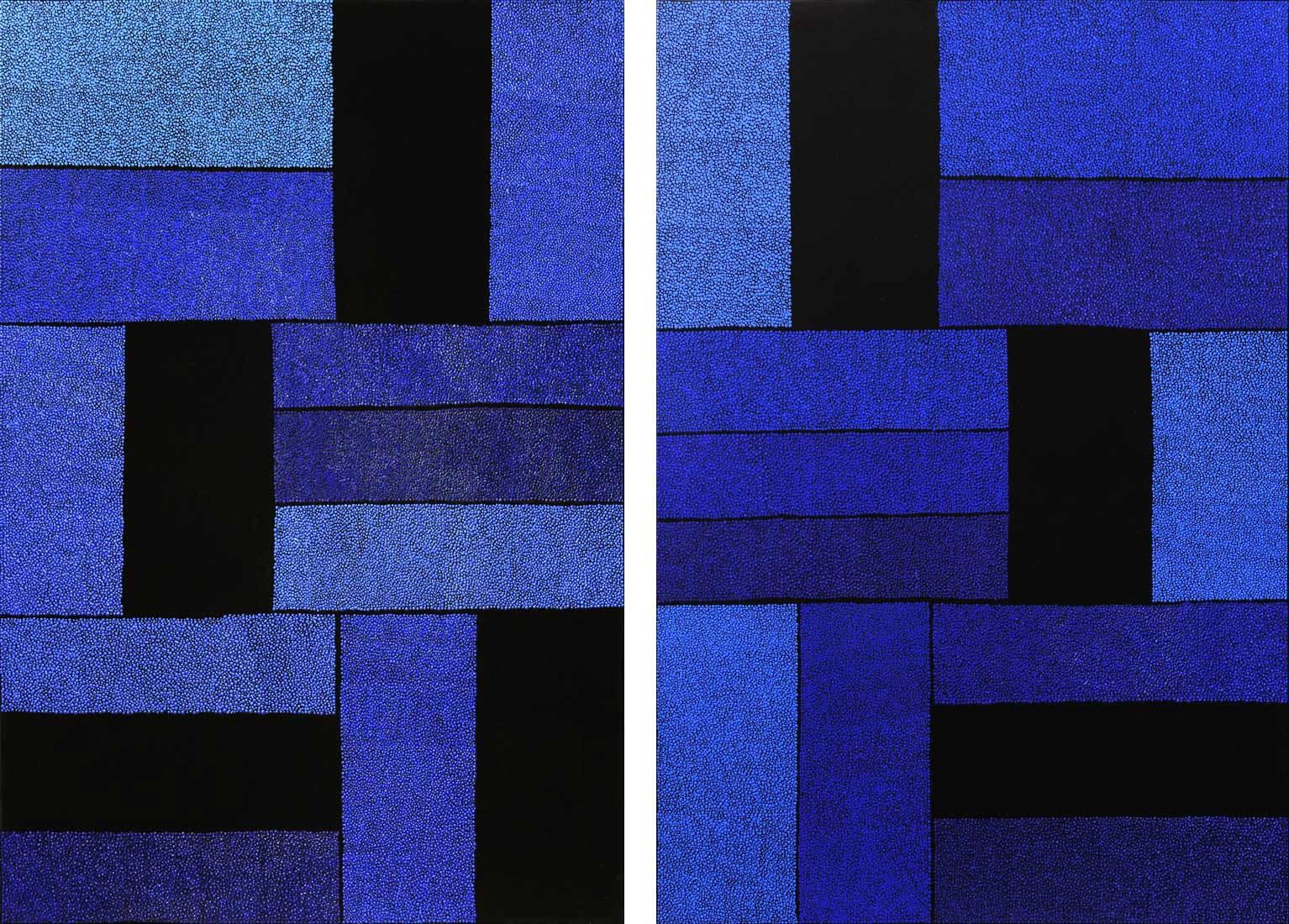 Image of Diptyque bleu et noir