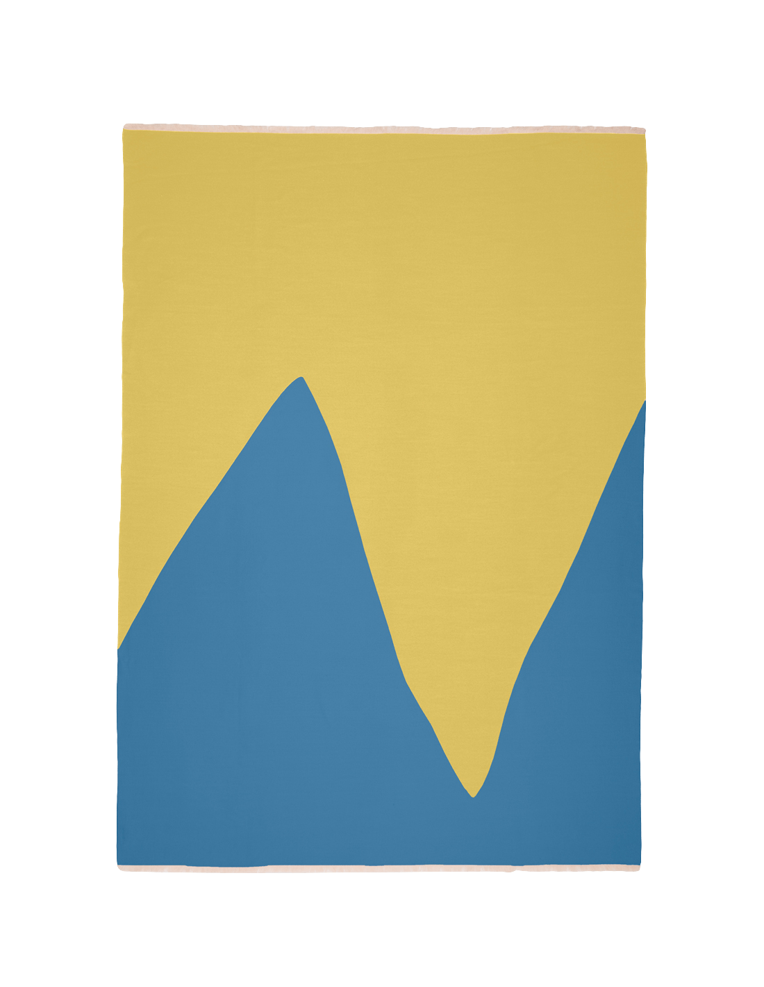 Plaid Contrepoint - bleu, ocre
