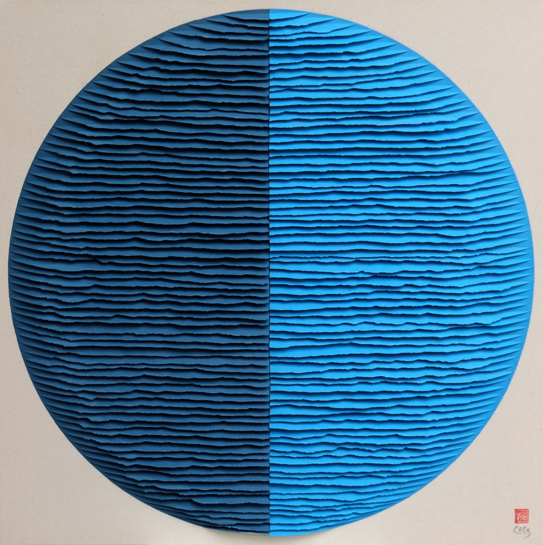 Image of Cercle avec deux bleus