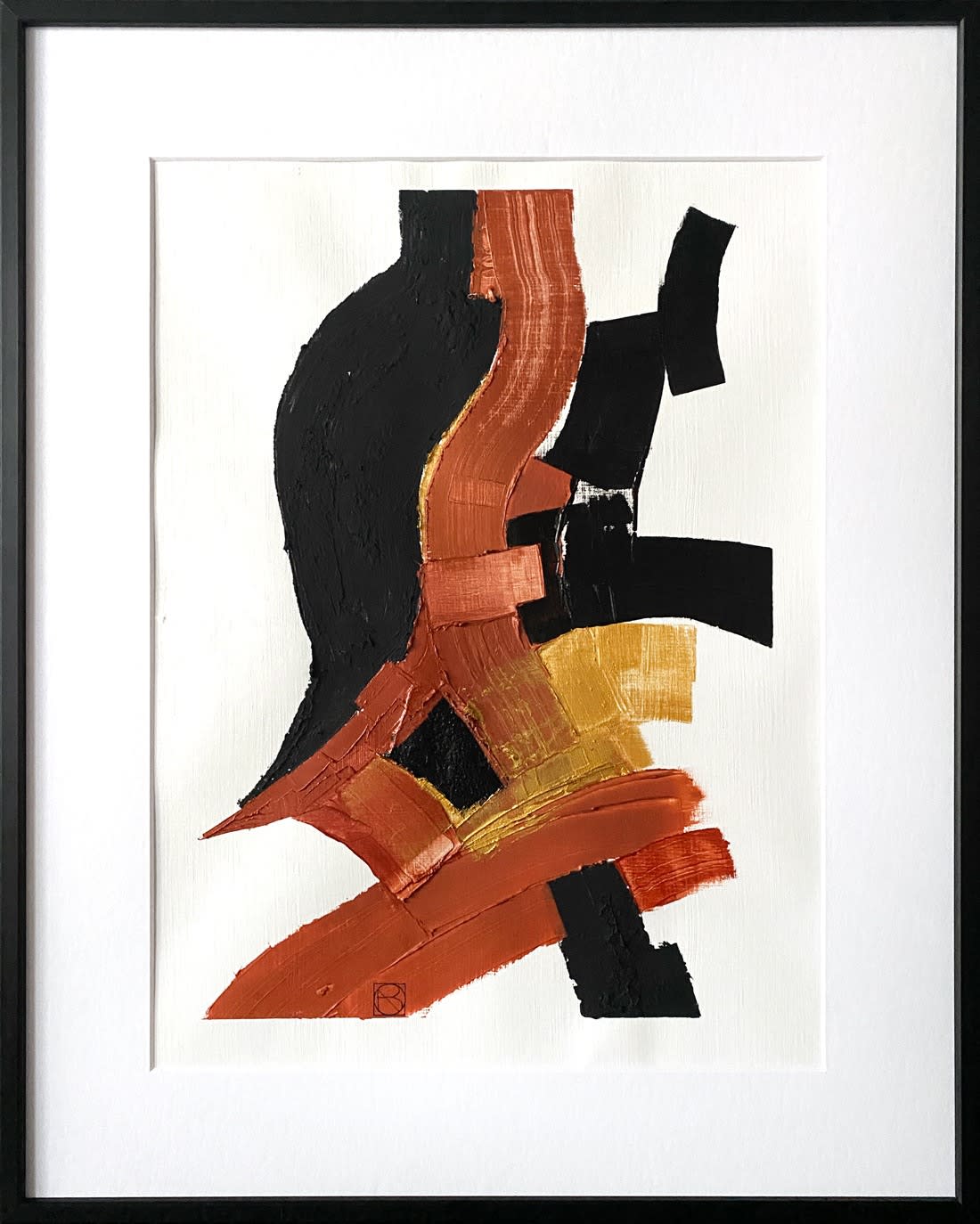 Image of Lumières Noires Rouge de Venise, cuivre et Or 2