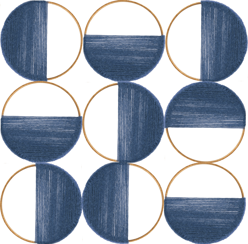 Image of Suspensions Loops, petit pattern (bleu)