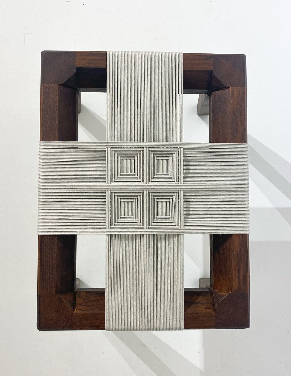 Image of Tabouret assise Potsu vert d'eau