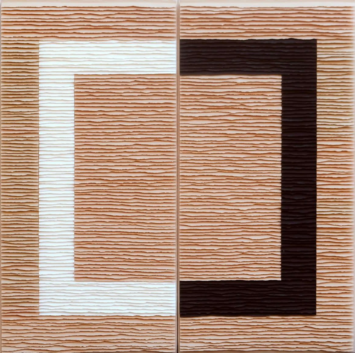 Image of Structure noire et blanche sur fond beige