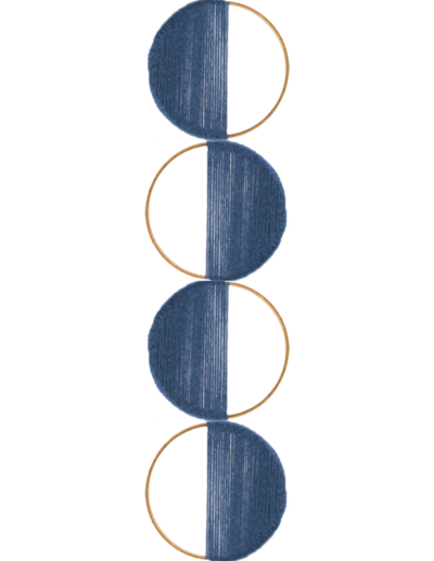Je réserve l’œuvre de Vanska - Loops Pattern IV, petit modèle fixe (bleu)