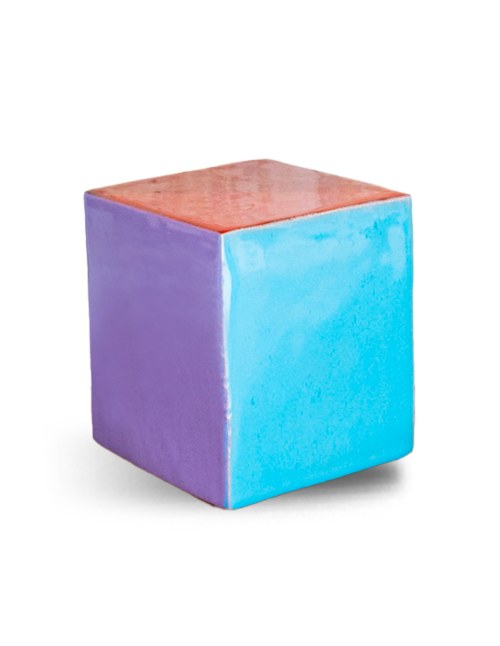 Petit cube (violet, bleu, rouge, jaune, vert) image