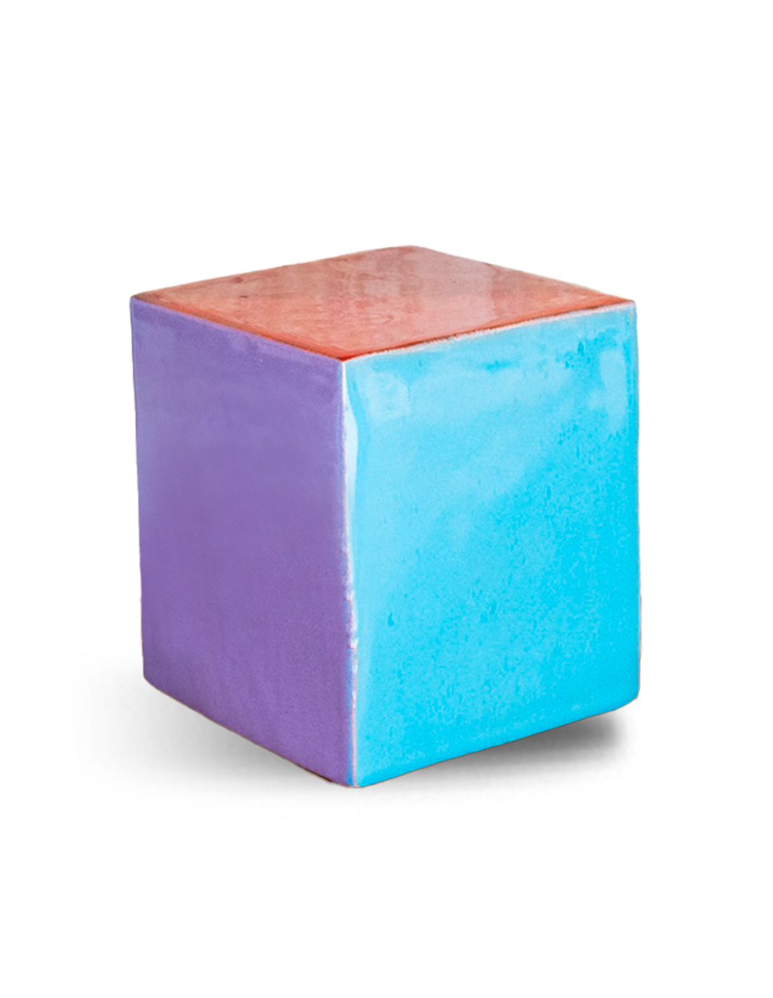 Image of Petit cube (violet, bleu, rouge, jaune, vert)
