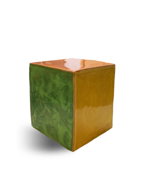 Cube (orange, jaune, gris, vert, rose) image