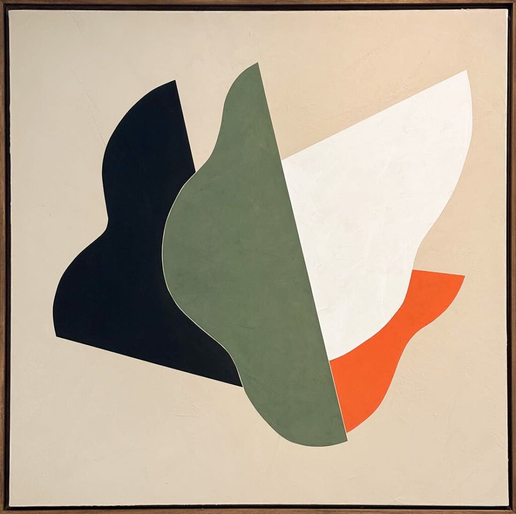 Sans titre (Noir, blanc, vert, orange)