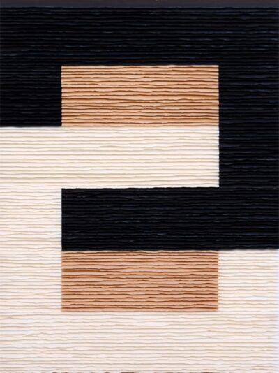 Je réserve l’œuvre de Fernando Daza - Structures entrelacées noires et blanches