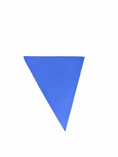 Je réserve l’œuvre de Danielle Lescot - Triangle mural bleu mat