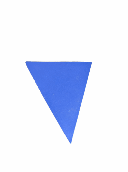 Triangle mural bleu mat image