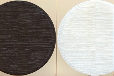 Je réserve l’œuvre de Fernando Daza - Deux cercles : noir et blanc