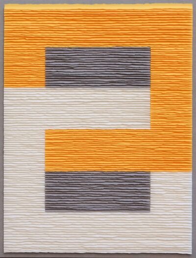 Je réserve l’œuvre de Fernando Daza - Structures entrelacées jaunes et blanches