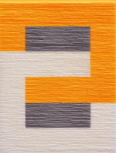 Je réserve l’œuvre de Fernando Daza - Structures entrelacées jaunes et blanches