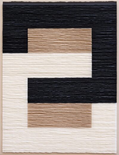 Je réserve l’œuvre de Fernando Daza - Structures entrelacées noires et blanches