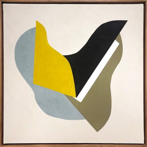 Sans titre Sans titre (fond beige, formes: bleue, verte, blanche, noire) image