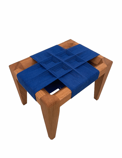 Tabouret assise Potsu bleu électrique image