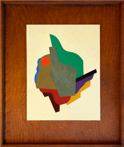 Je réserve l’œuvre de Audrey Noël - Formes vertes au rond rouge