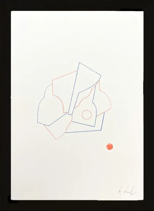 Riso formes bleues et rouges image