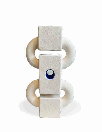 Je réserve l’œuvre de Amélie Dauteur - Katsumi écru et bleu mat