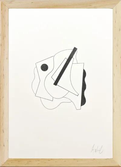 Je réserve l’œuvre de Audrey Noël - Riso formes connexes 3 cadre noir