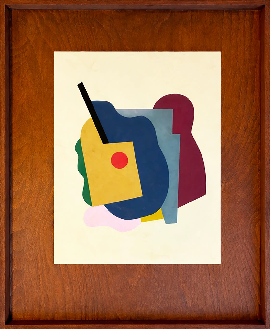 Image of Formes bleues au rond rouge