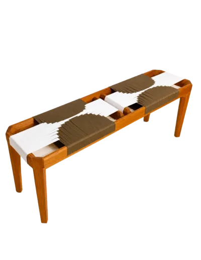 Je réserve l’œuvre de Biombo - Banc double Sora Kaki et blanc