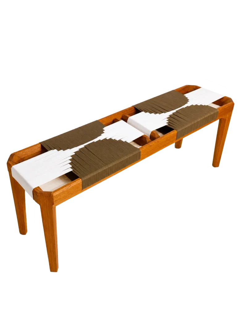 Banc double Sora Kaki et blanc