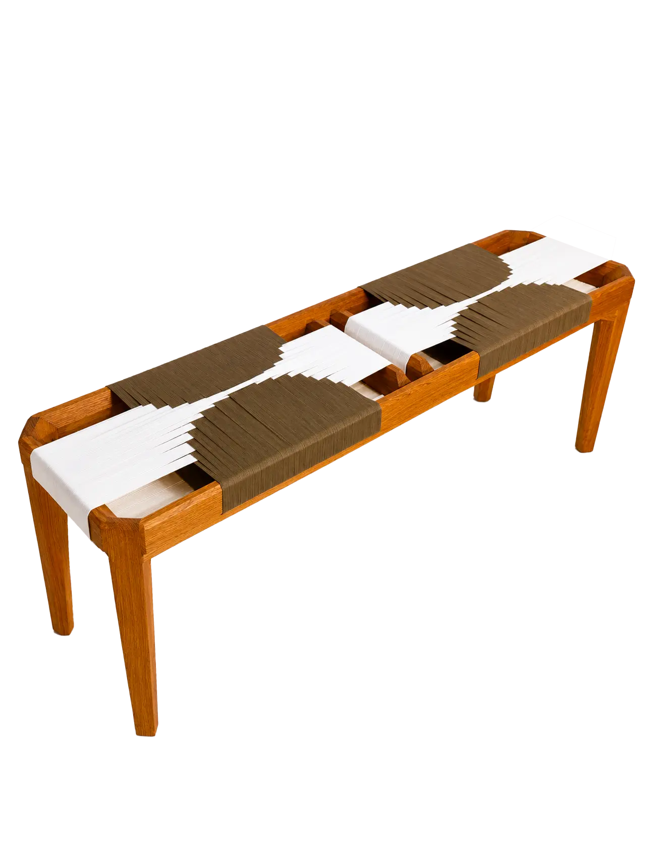 Banc double Sora Kaki et blanc