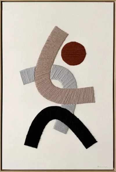 Je réserve l’œuvre de Kanica - Formes en mouvement avec un cercle rouge