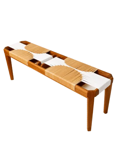 Je réserve l’œuvre de Biombo - Banc double Sora marron clair et blanc