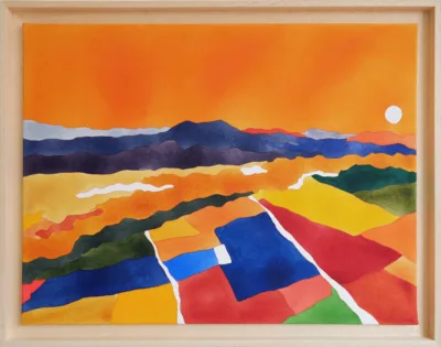Je réserve l’œuvre de Raphaële Anfré - Volcan sur horizon