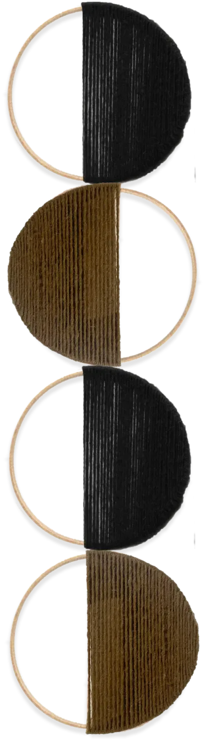 Je réserve l’œuvre de Vanska - Loops pattern IV, petit modèle fixe (moka et noir)