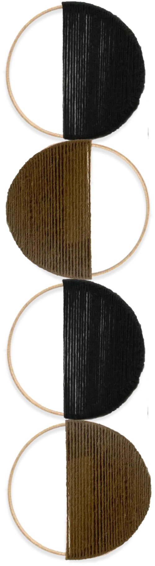 Loops pattern IV, petit modèle fixe (moka et noir) image