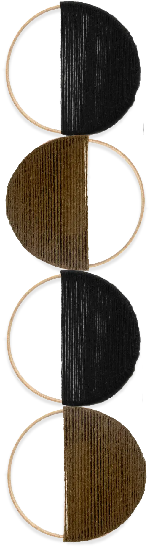 Image of Loops pattern IV, petit modèle fixe (moka et noir)